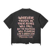 Load image into Gallery viewer, Money Bag Snow Wash Raw-Hem Boxy T-Shirt