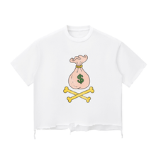 Load image into Gallery viewer, Money Bag Snow Wash Raw-Hem Boxy T-Shirt
