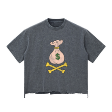 Load image into Gallery viewer, Money Bag Snow Wash Raw-Hem Boxy T-Shirt
